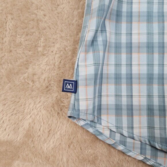 Made in America Mizzen + Main Shirt Trim Fit Short Sleeve Button-Down Men's Sz M - Picture 9 of 10